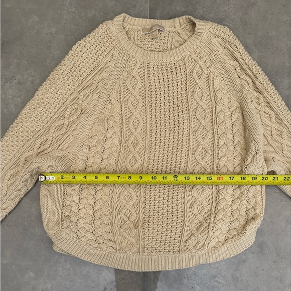 Michael Kors Tan Cable Knit Sweater XS - Picture 9 of 10